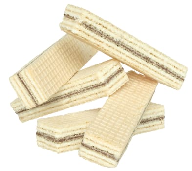 Wafers on a white background