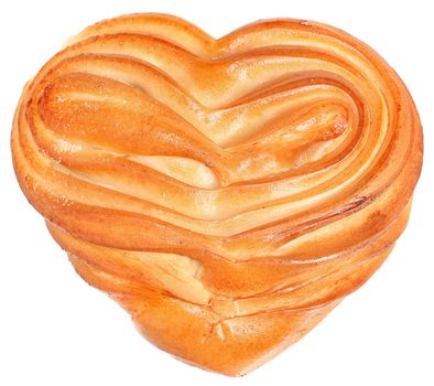 Sweet bun on a white background.