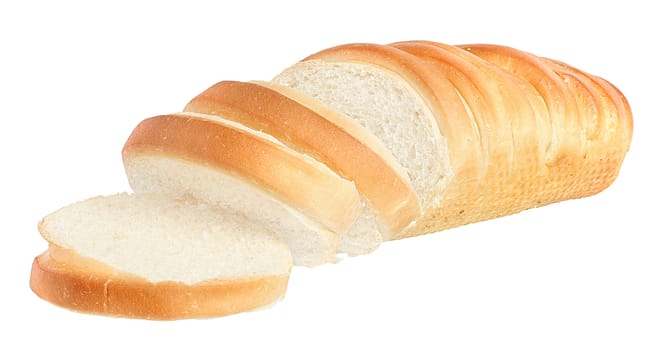 Bread on a white background.