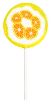 Lollipop on a white background.