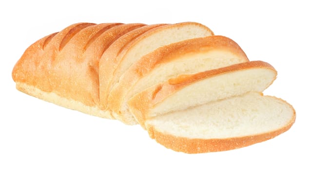 Bread on a white background.