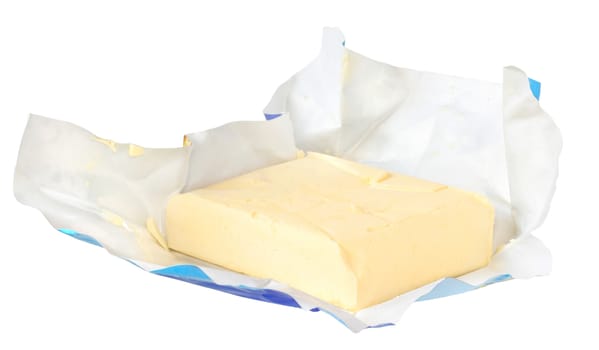 Butter on a white background.