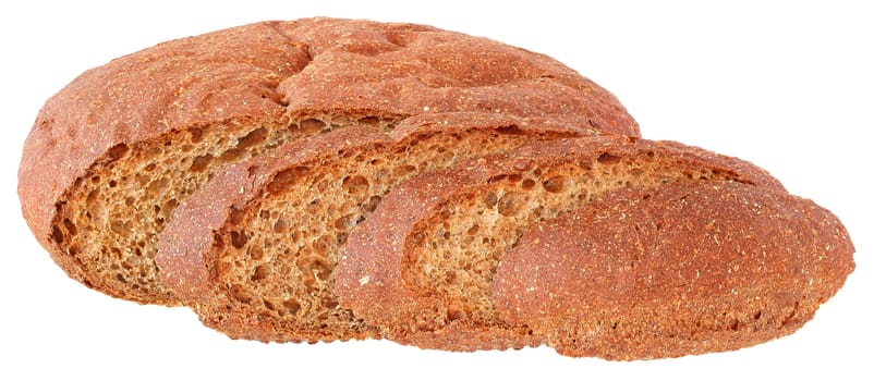 Bread on a white background.