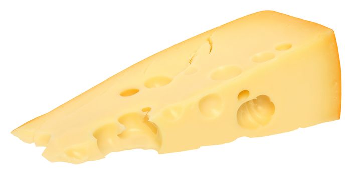 Cheese on a white background.