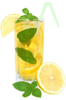 Lemonade on a white background.