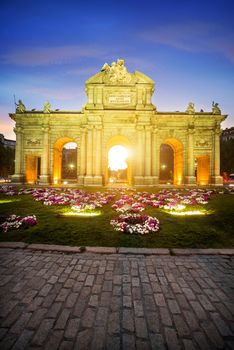 Famous Puerta de Alcala, Madrid,  cibeles district, Spain