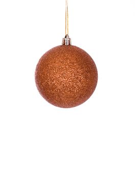 Christmas baubles isolated on white background