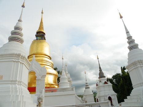 The pagoda of Wat Suan Dook in Chiang Mai, thailand