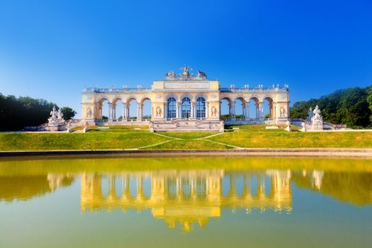 View on Gloriette  in Schonbrunn Palace, Vienna, Austria