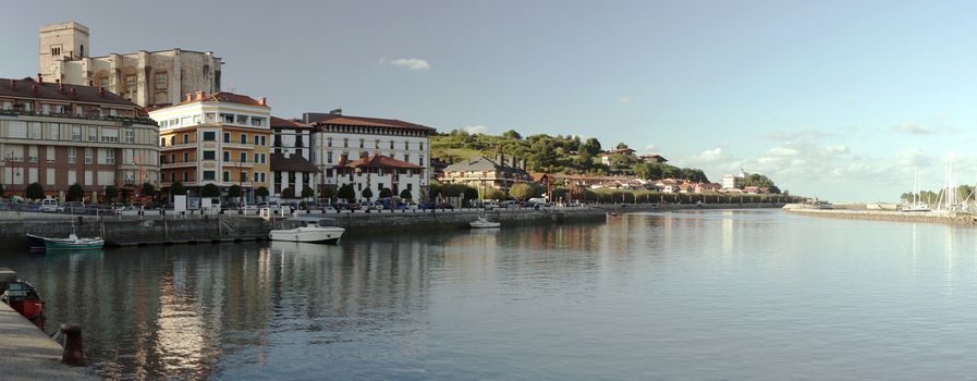 ZUMAIA, SPAIN, SEPTEMBER 11, 2013: Panorama of Zumaia, Basque Community, Spain.