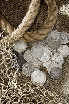 The old silver coins. There may be collectible