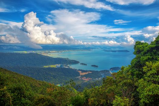 The landscape of Langkawi seen from Cable Car viewpoint