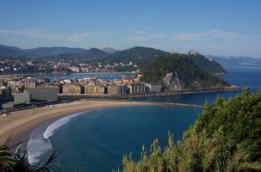 San Sebastian (Donostia in Basque), located in the Basque Autonomous Community. It is one of the most famous tourist destinations in Spain.