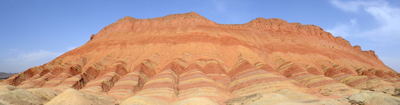 Colorful mountains of Danxia landform in Gansu, China