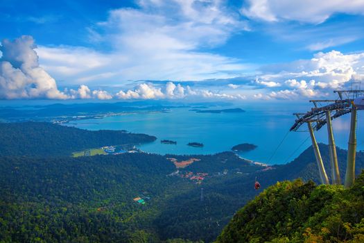 The landscape of Langkawi seen from Cable Car viewpoint