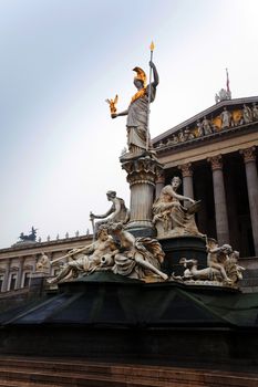 Pallas Athene in front of austrian parliament, Vienna, Austria