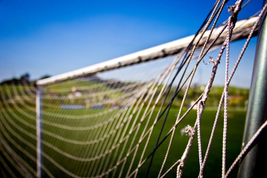 detail of a soccer goal