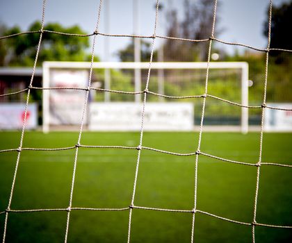 detail of a soccer goal