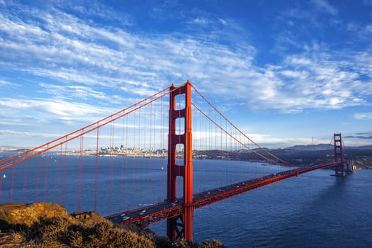 famous Golden Gate Bridge in San Francisco, California, USA 