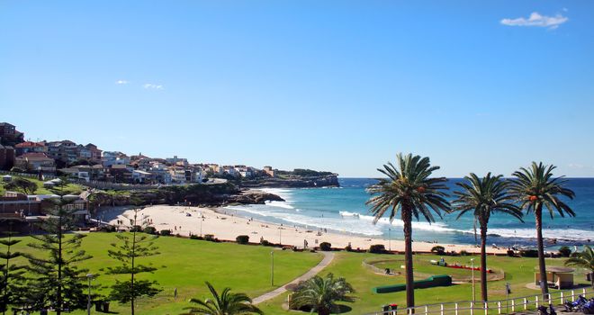 Bronte Beach in Sydney Australia looking South towards Bondi.