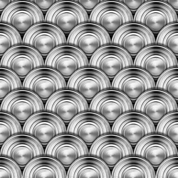 Texture or background with metal gray circles