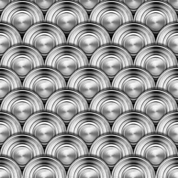 Texture or background with metal gray circles