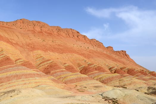 Colorful mountains of Danxia landform in Gansu, China