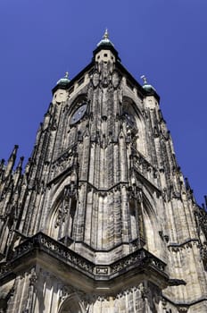 Impressive Saint Vitus Cathedral in Prague, Czech Republic.