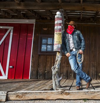 SOUTH WEST - A cowboy takes time to rest and reflect.