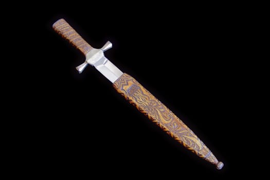 Image of cold weapon on black background