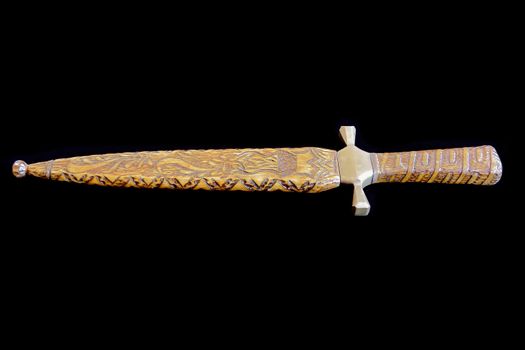 Image of cold weapon on black background