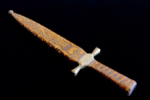 Image of cold weapon on black background