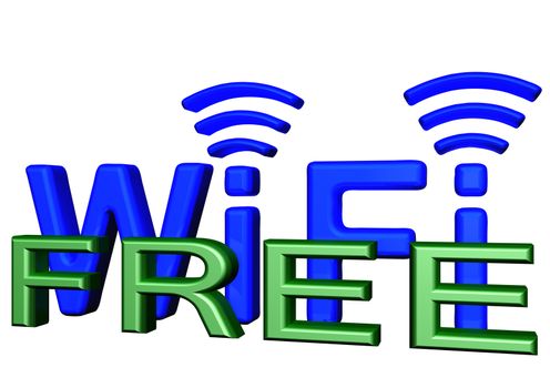 Sign of a free zone of a wireless communication