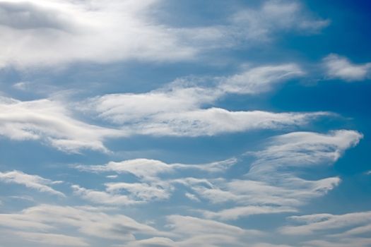 Blue sky with white clouds