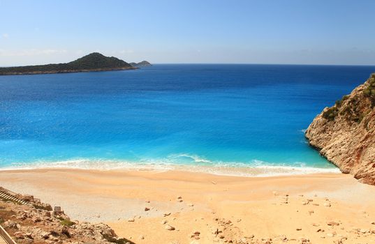 A beautiful view of the Mediterranean coast. Kaputash beach, Turkey.