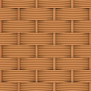 Woven rattan with natural patterns. The 3d render