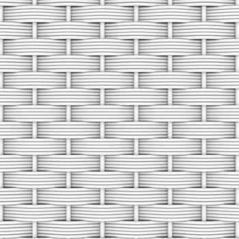 White woven rattan. Decor background. The 3d render