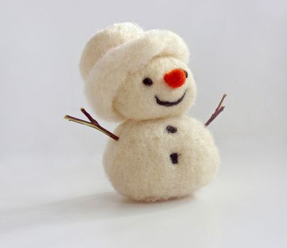 Snowman - handmade needle felted wool