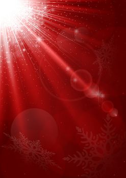 Abstract Christmas Background - Red Xmas Illustration