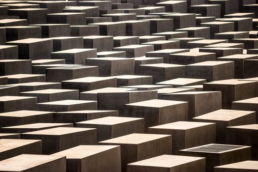 view of the Holocaust memorial in Berlin