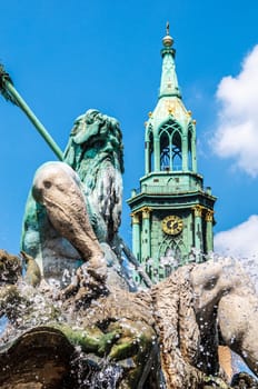 part of the neptune fountain in Berlin