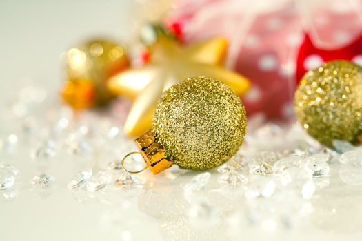 Christmas decoration on abstract background