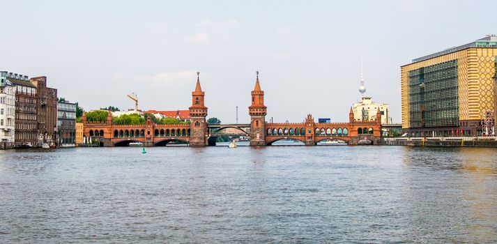 view of the Oberbaum bridge in Berlin