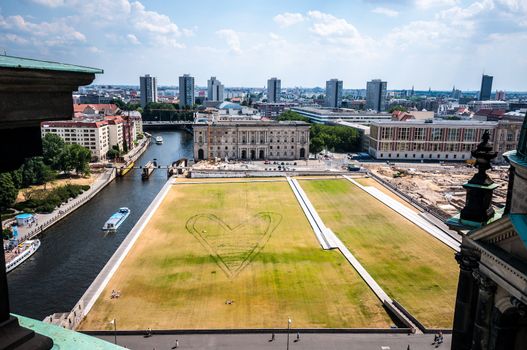 aerial view of the center of Berlin