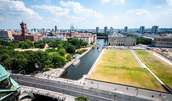 aerial view of the center of Berlin