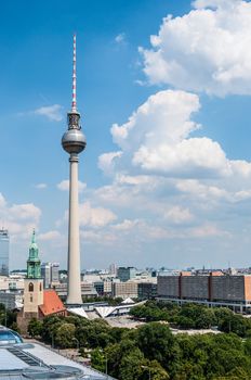 aerial view of the center of Berlin