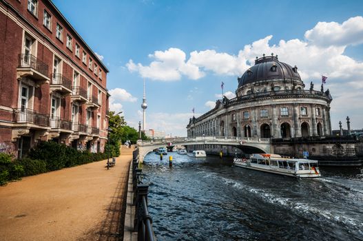 Bodemuseum and Fernsehturm in the center of Berlin