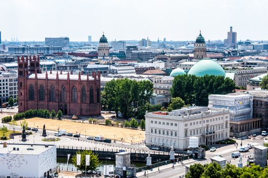 aerial view of the center of Berlin