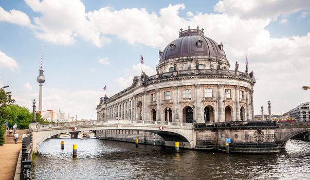 Bodemuseum and Fernsehturm in the center of Berlin