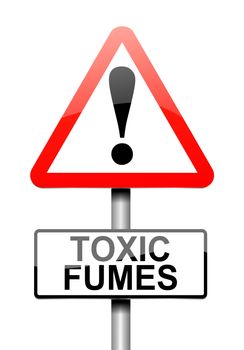 Illustration depicting a sign with a toxic fumes concept.